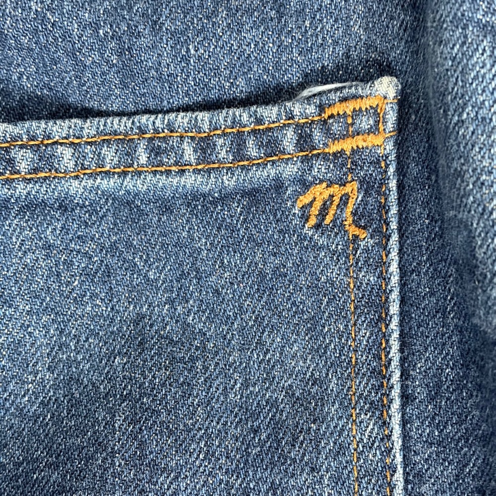 Madewell Rigid Denim A-Line Skirt Women 26 Blue Cotton Raw Hem NWT M2227 - Picture 5 of 12